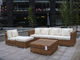 Indoor / Outdoor Rattan Furniture , Cane Corner Sofa For Meeting Room